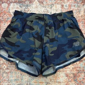 New Balance Blue and Green Camo Shorts